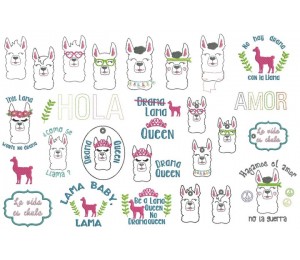 Stickserie - La Llama Loca